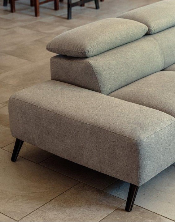 Nicoletti grey corner sofa, with legs