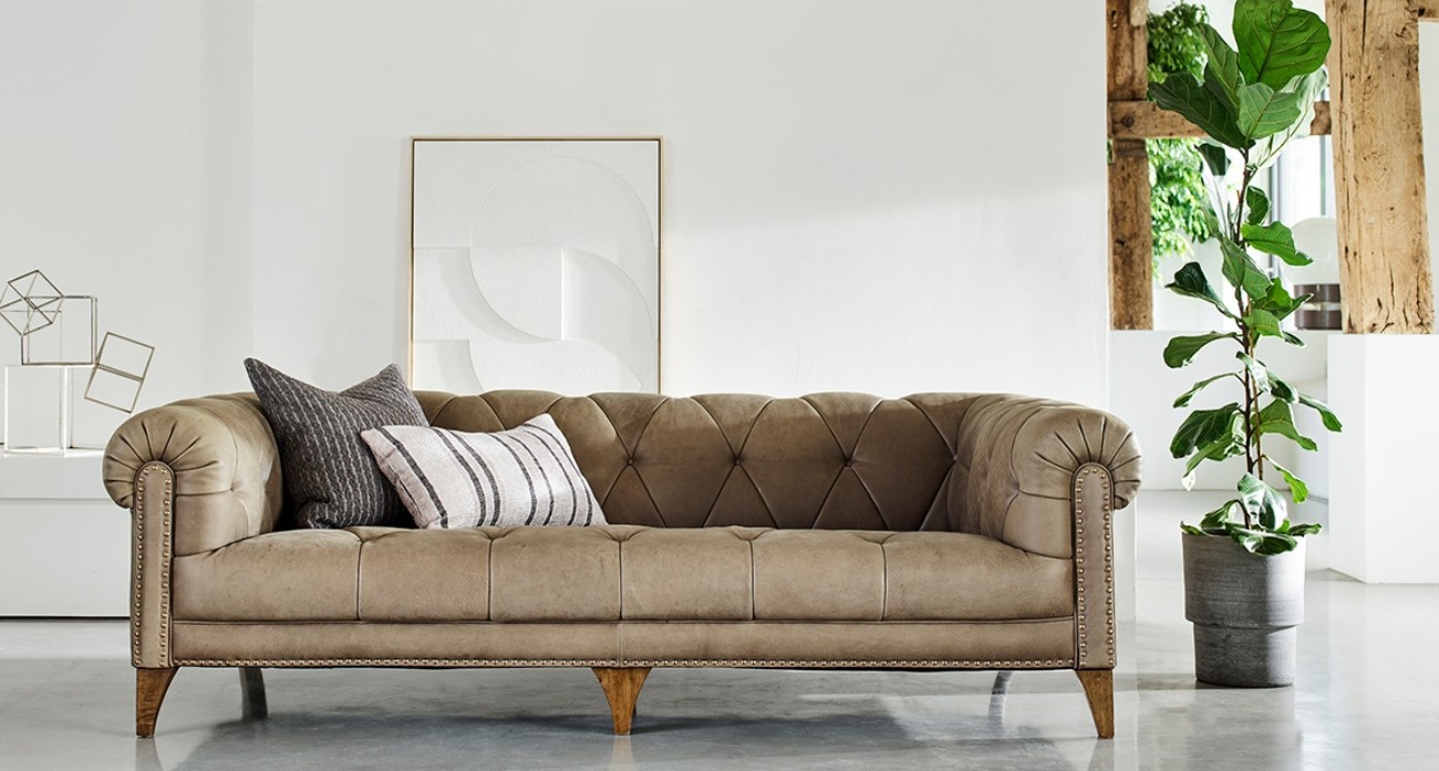 Alexander & James premium leather sofa