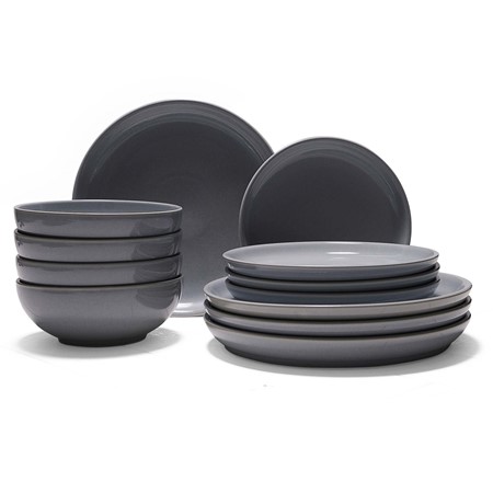 Denby Intro Soft Grey 12 Piece Dinner Set image