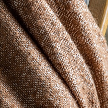 Tan Faux Mohair Throw Image