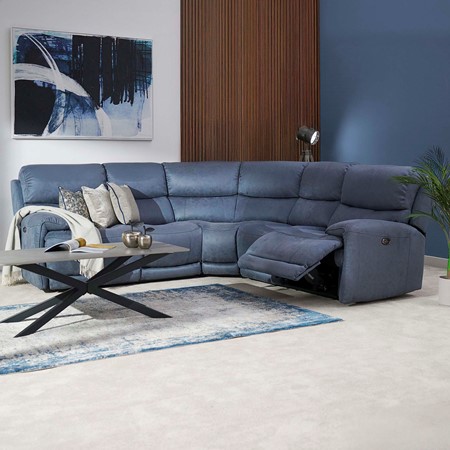 Curve Corner Sofa with 2 Power Recliners Image