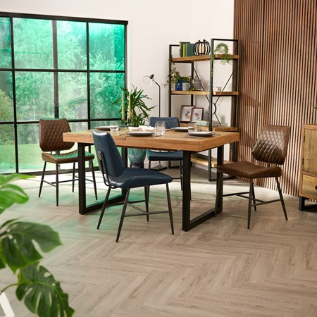 Detroit Extending Dining Table & 4 Starley Chairs Set image