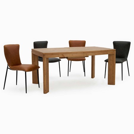 Oceanus Extending Dining Table & 4 Hera Chairs Set primary image