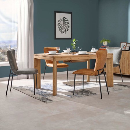 Oceanus Extending Dining Table & 4 Hera Chairs Set image