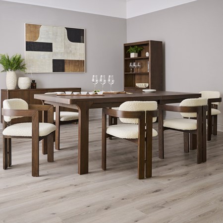 Sonoma Large Extending Dining Table & 4 Dining Armchairs Set Image